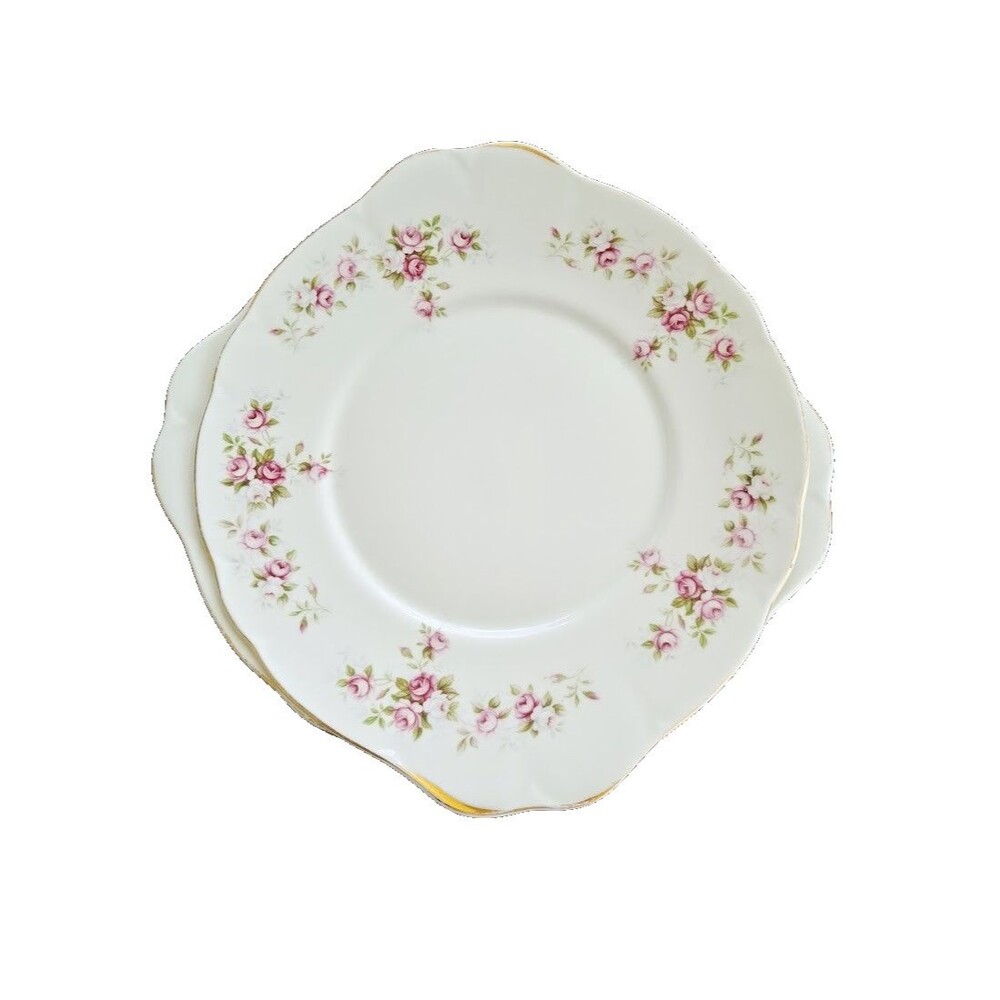 Duchess June Bouquet Fine Bone China Dinner Plates Pair England Roses 10.25"